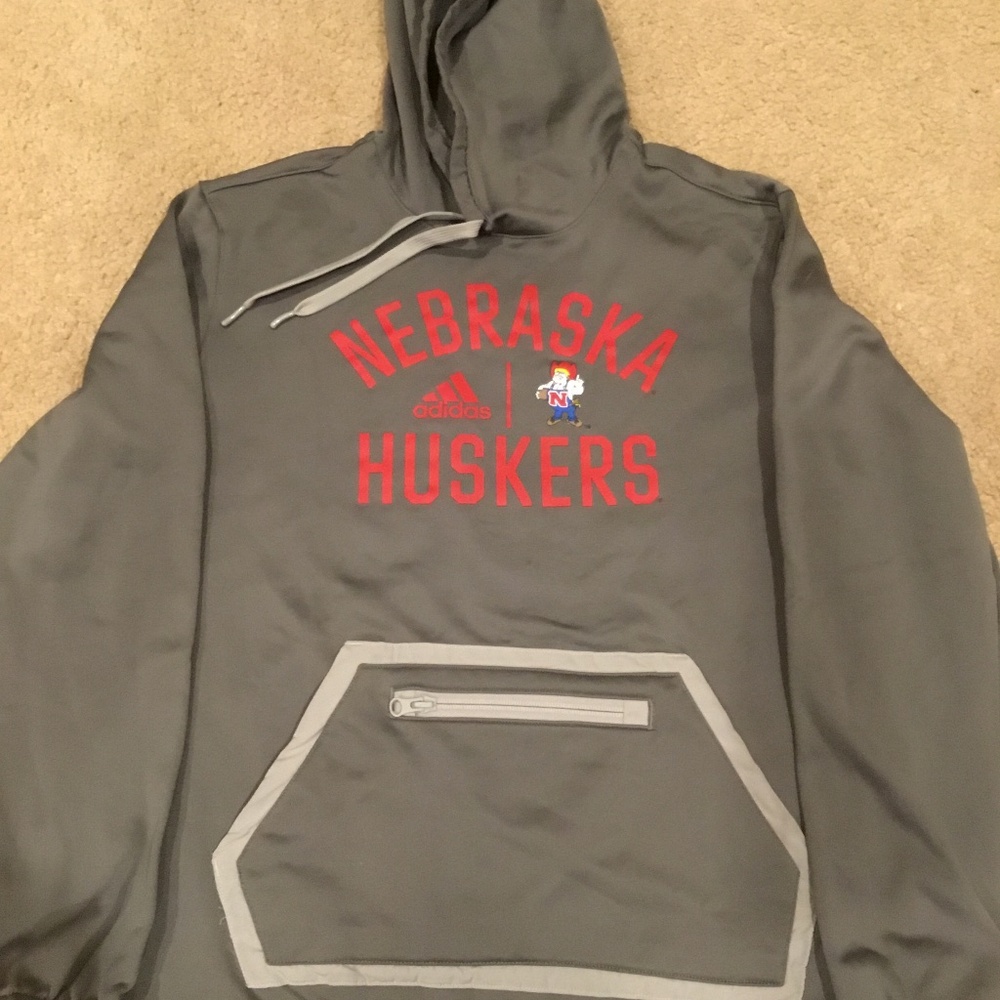 Adidas Nebraska Cornhusker hooded sweatshirt